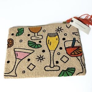 The Fiona Large Beaded Pouch Cocktail Edition NWT